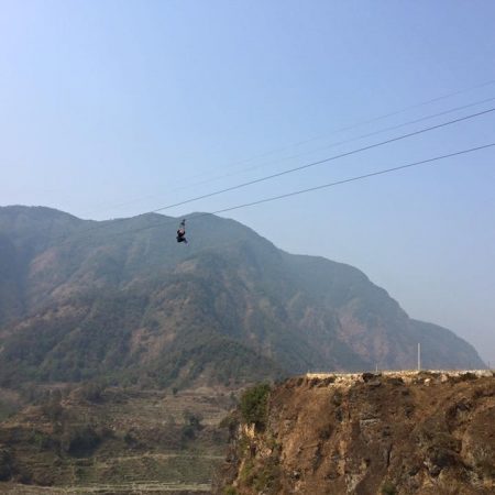Zip flying from Sarangkot, Pokhara