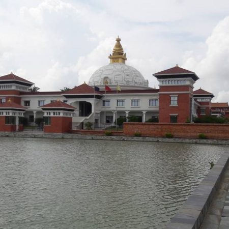 Nepali monastery in birthplace of Lord Buddha, Lumbini, Nepal