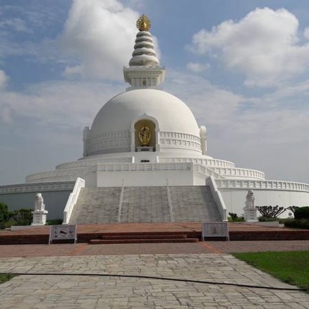 World Peace Pagoda in birthplace of Lord Buddha, Lumbini, Nepal