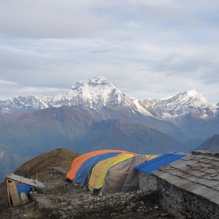 View of Dhaulagiri mountain from Khopra village