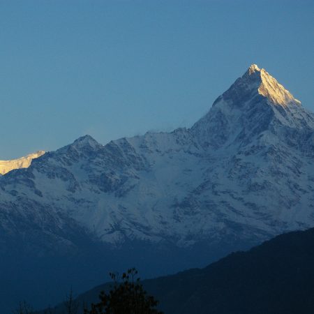 View of Mount Fishtail from Ghale Kharka