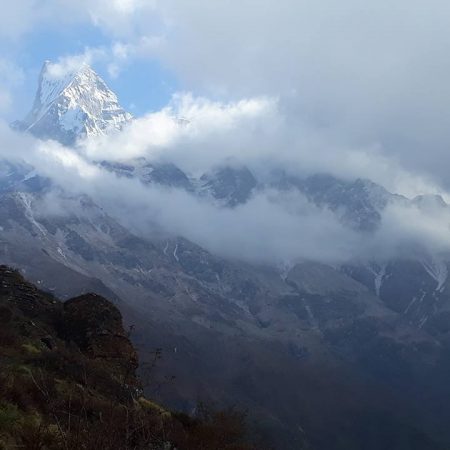 View of Fishtail from Badal Danda
